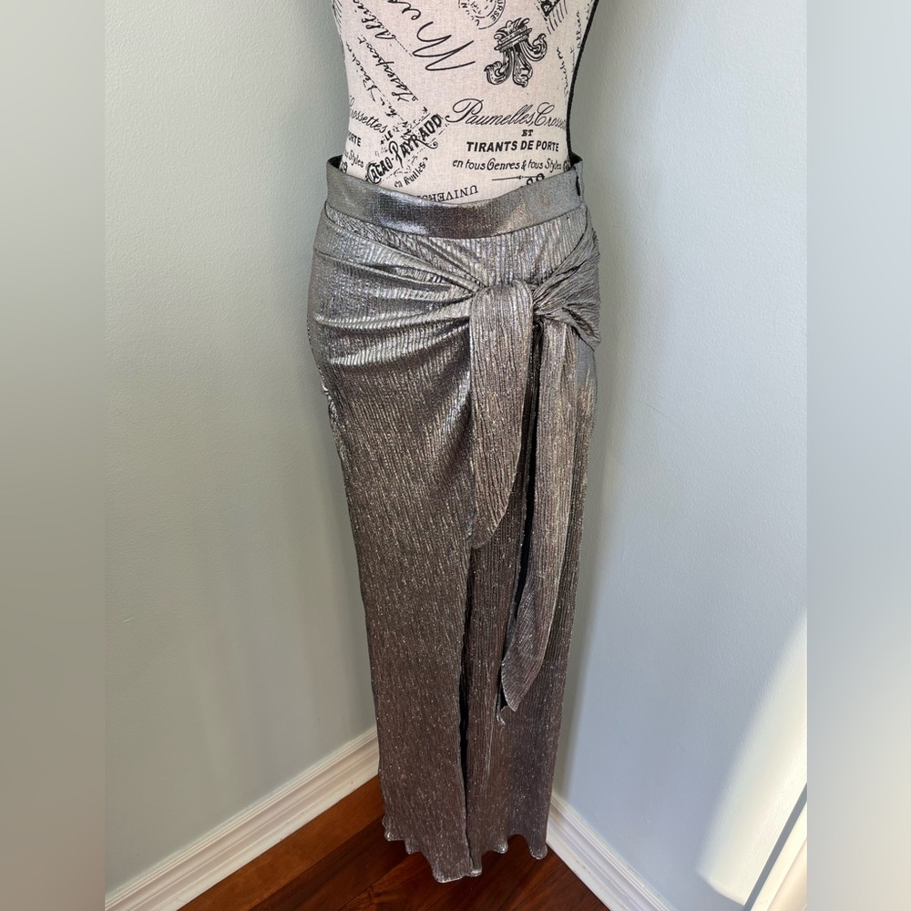 Zara Silver Sparkly Pants - Picture 5 of 9
